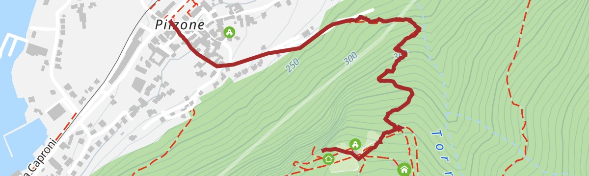 Route map: Panchina Gigante di Pilzone d'Iseo